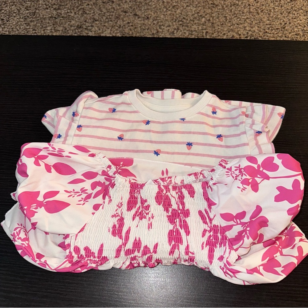Pink Floral Kids Dress